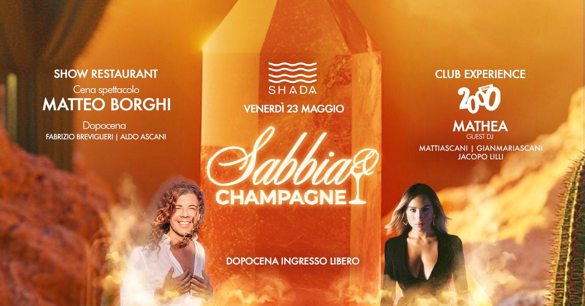 Shada club | 𝗦𝗔𝗕𝗕𝗜𝗔 & 𝗖𝗛𝗔𝗠𝗣𝗔𝗚𝗡𝗘 | Venerdì 23 Maggio